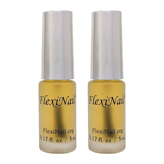 FlexiNail Fingernail Conditioner Two Pack – Nail Conditioning Treatment for Peeling, Weak, Brittle & Splitting Nails | Natural Nail Repair & Growth